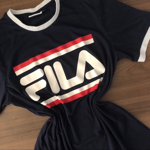 FILA Navy Graphic Print Tee Shirt - Picture 3 of 7